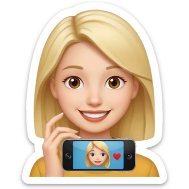 girl on facetime sticker