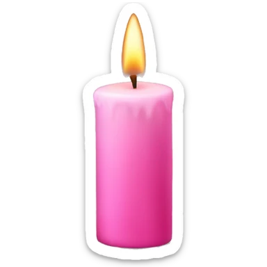 Pink candle sticker