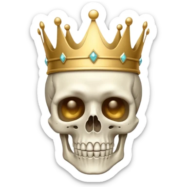 Skeleton with a crown sticker