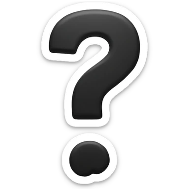 question mark symbol that will be associated with the work sticker