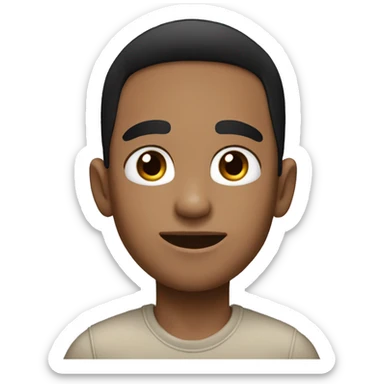 A Boy whit black Hair an brown eyes  sticker