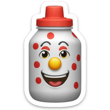 clown in a bidon sticker