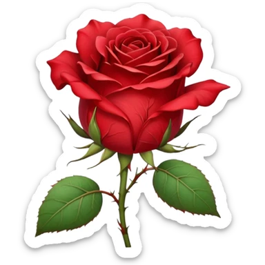 wilted rose with drooping petals sticker