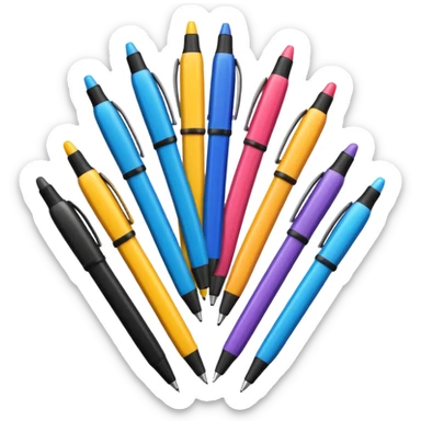school equipment pens sticker