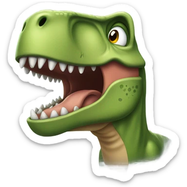 A crying tyrannosaurus rex  sticker