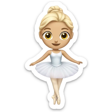 Ballet blonde girl sticker