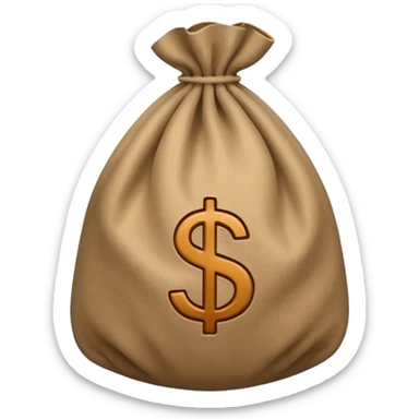 money bag emoji with £ sign sticker