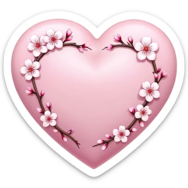 Sakura heart sticker