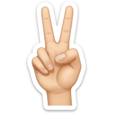 peace sign with thumb sticker
