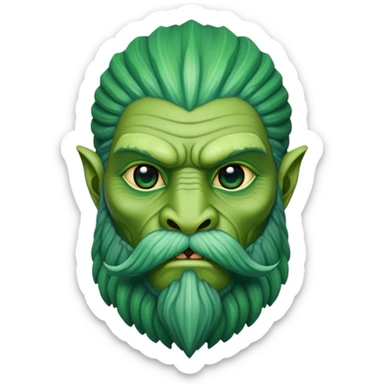 annunaki reptilian head with beard sticker