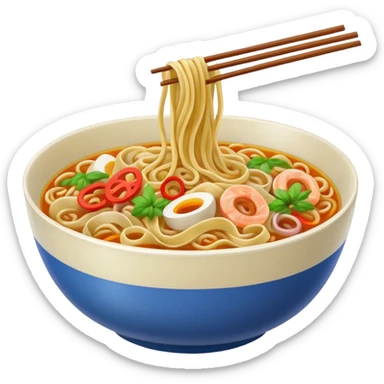 Chinese noodles, several flavors, different colors sticker