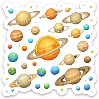 The solar system sticker