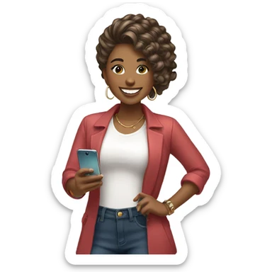 Social media girl sticker