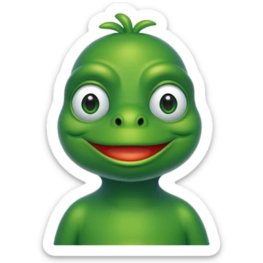 Green pepe sticker