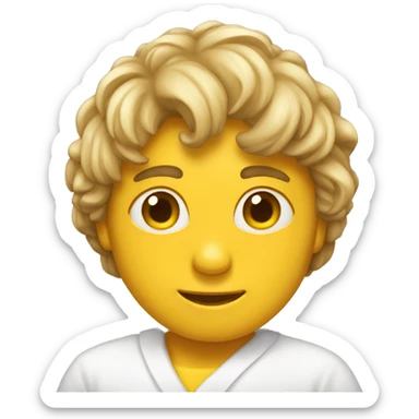 emoji con toalla en cabeza sticker