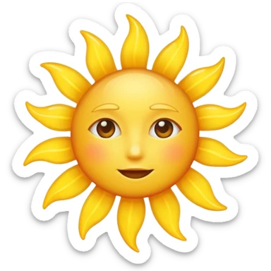 Sun no face sticker