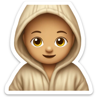 baby wearing robe sticker