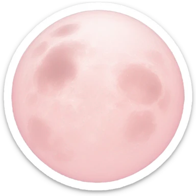 Light pink pink moon sticker