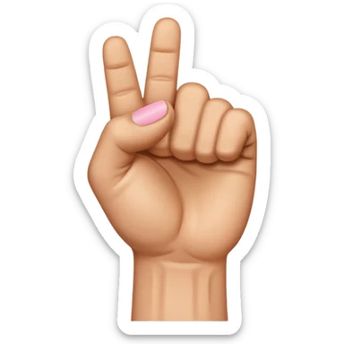 light brown hand in a fist with pinky finger raised sticker