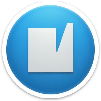 Blue circle with a white check mark in middle sticker