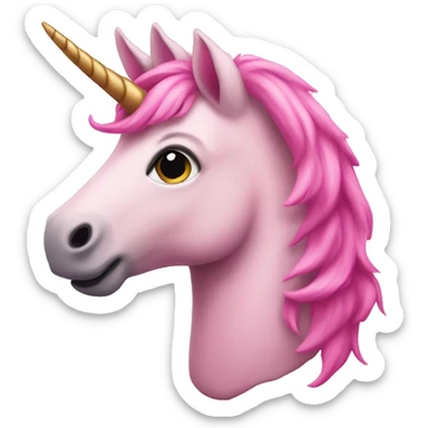 Pink unicorn sticker
