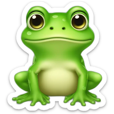 Grenouille kawaii avec un champion sur la tête sticker