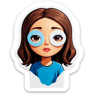 Face hiding their eyes  sticker