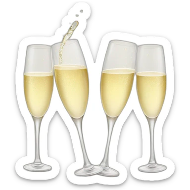 Champagne Glasses Cheers christmas sticker
