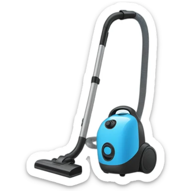 vacuum cleaner, very simple design with blue sky colour sticker