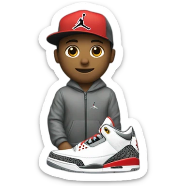 A Jordan 3 sneaker sticker