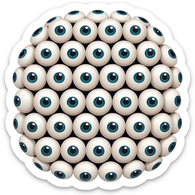 50 eyeballs packed together  sticker