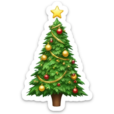 Christmas tree, decorated  sticker
