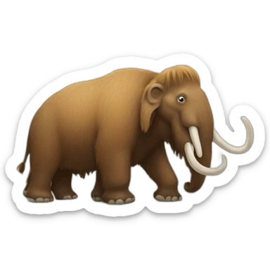 mammoth lies upside down  sticker