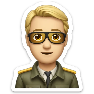 Pilote de chasse qui ne sourit pas sticker