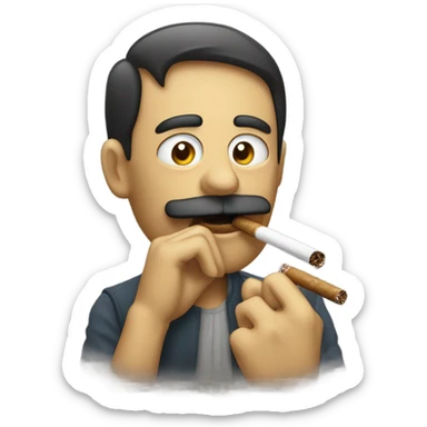 esqueleto fumando sticker