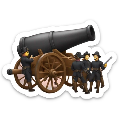 cannon ham party sticker