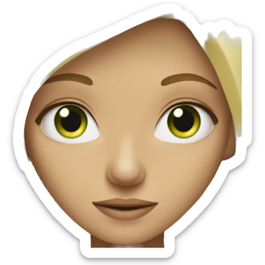 A blonde girl have green eyes  sticker