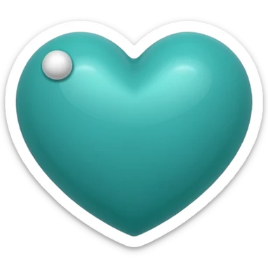 Teal heart with 'Belles with Balls' sticker