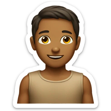 Little tan kid  sticker