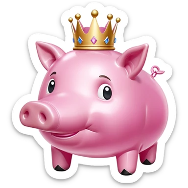  jeff koons inflatable princess pig  sticker