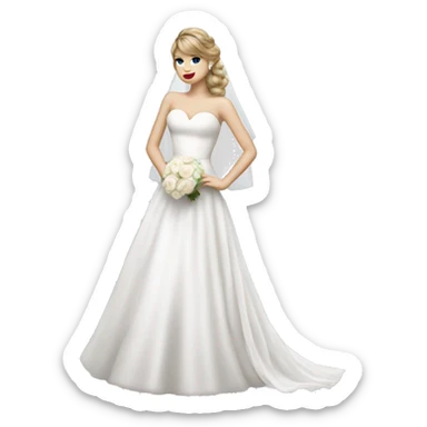 Taylor Swift dressed as a bride sticker