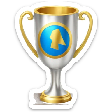 un trofeo brilloso sticker