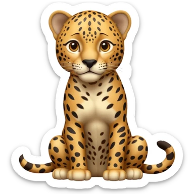 A high-resolution photo-realistic digital illustration of a young jaguar, chest upward A high-resolution, photo-realistic digital illustration of a majestic young jaguar sticker