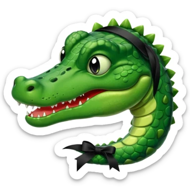 foto do jacaré de luto sticker