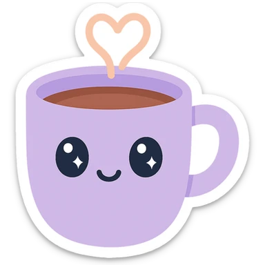 lavender mocha, cute and inviting sticker