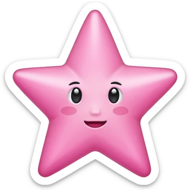 Pink star sticker