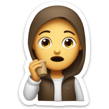 Begging for coffee sticker