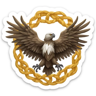 can you generate a logo representing a swarm of eagles' claws and wings. sticker