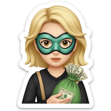 Girl robber emoji sticker