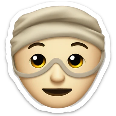 Beige sleep mask sticker